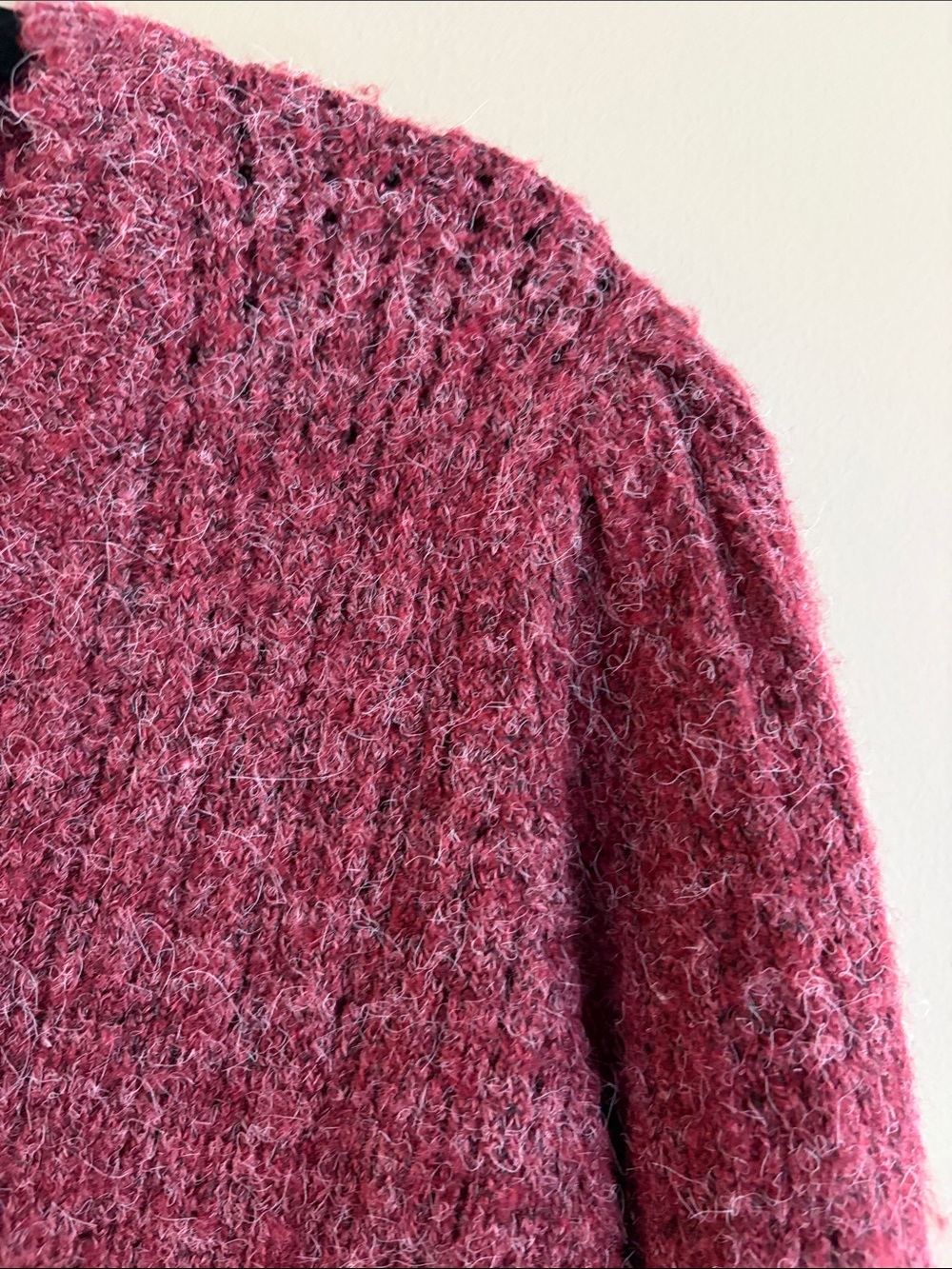 Joie Raspberry Button-Front V-Neck Ribbed Cardigan size XS - Picture 11 of 12